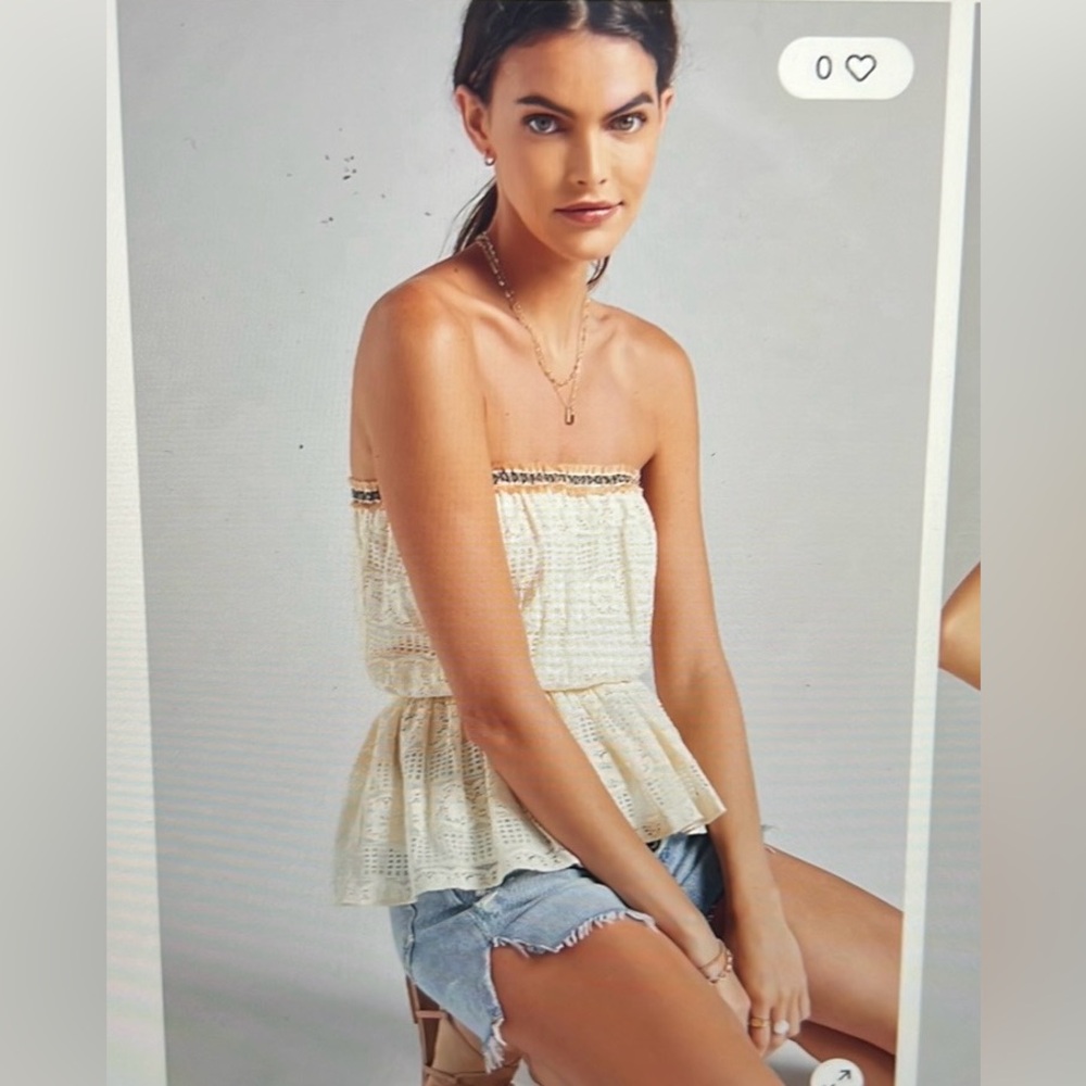 Verb by Pallavi Singhee Lace Tube Top